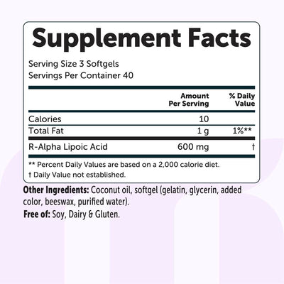 Alpha Lipoic Acid - Antioxidant & Nerve Support