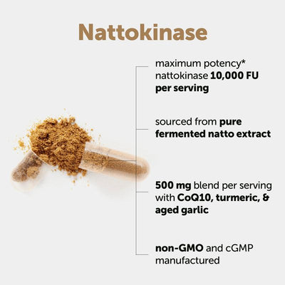 Nattokinase 10000FU — Heart Health, Blood Flow & Arterial Support