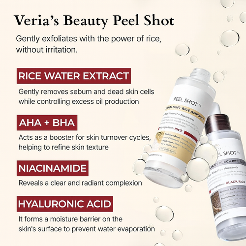 Beauty Peel Shot - White + Black Rice Set